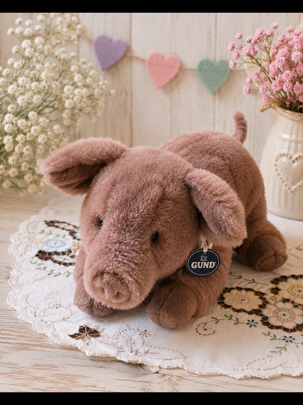 Vintage GUND Collector's Classics Plush Pig Korea 15"